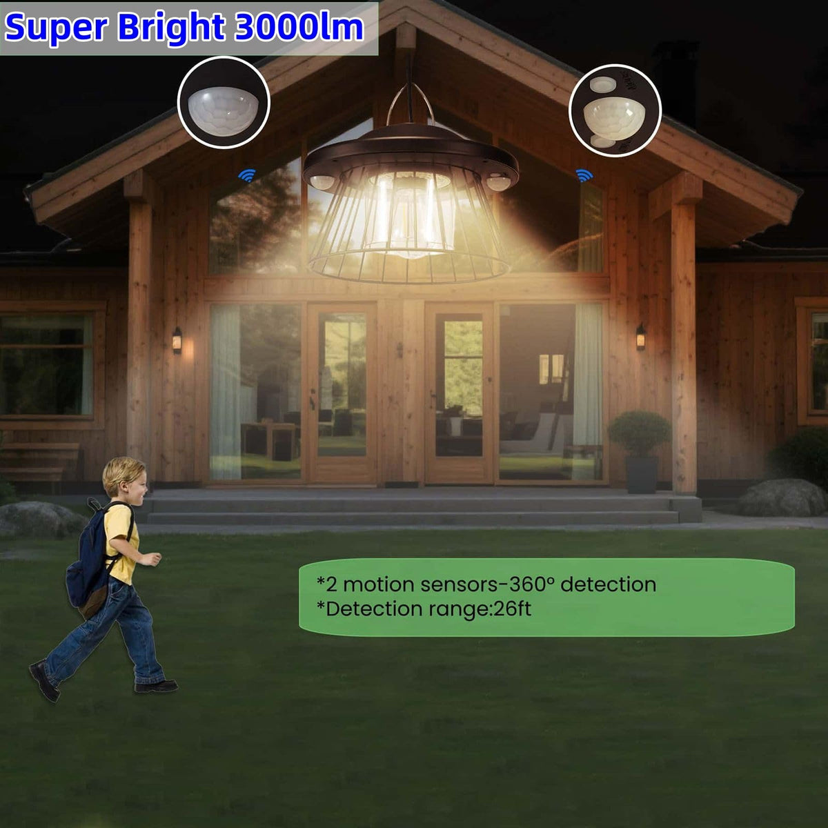 Chicken coop lighting powered by solar energy, day or night