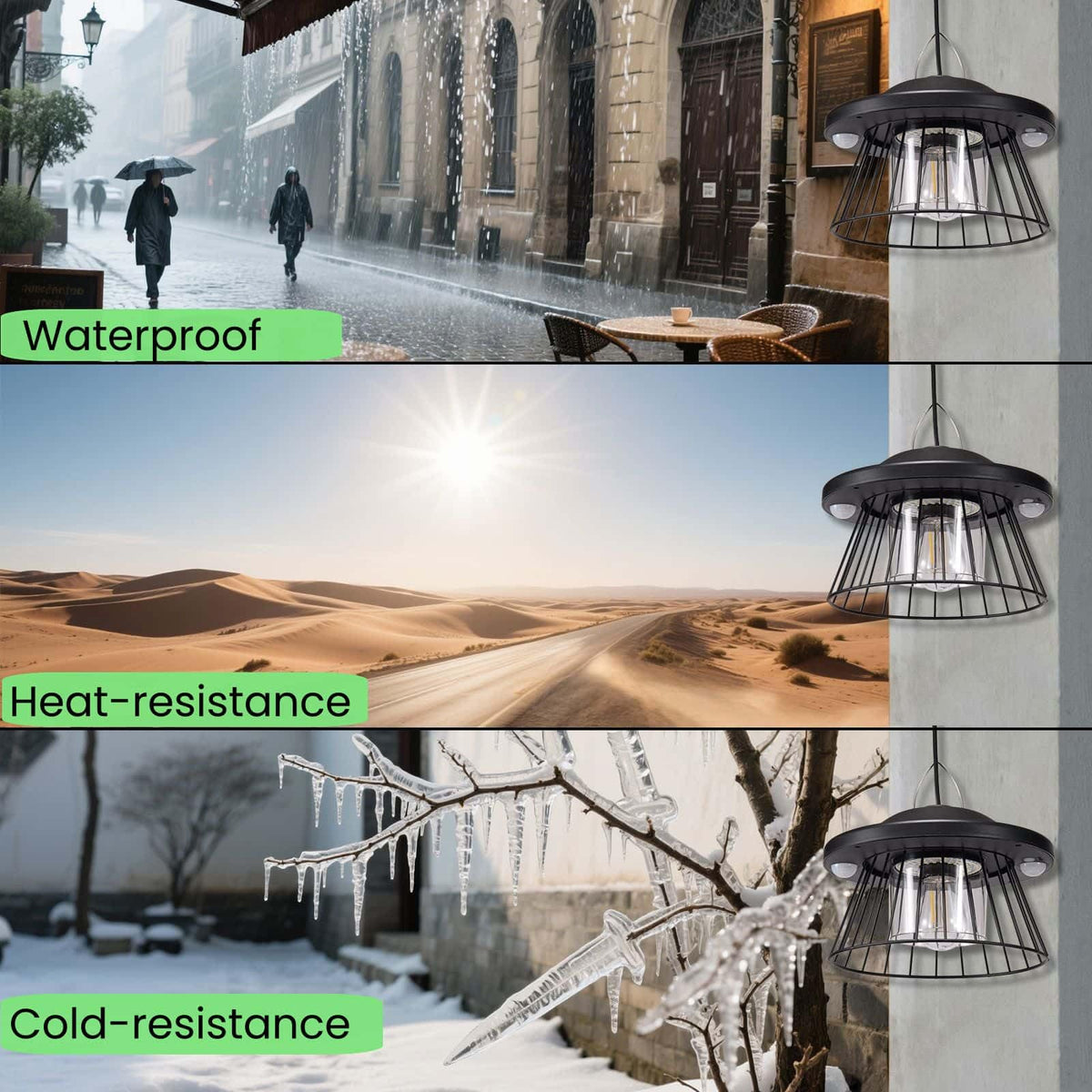 16.4 ft cord enables flexible placement of HULPPRE solar light