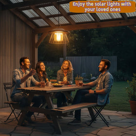Bright patio lighting from HULPPRE solar light with cool and warm modes