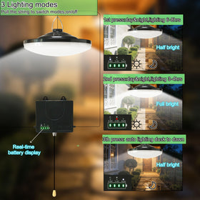 HULPPRE 169 LEDs provide bright coverage for workshop and yard.