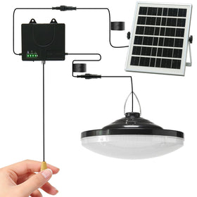 HULPPRE solar shed light with pull string for easy on/off control.