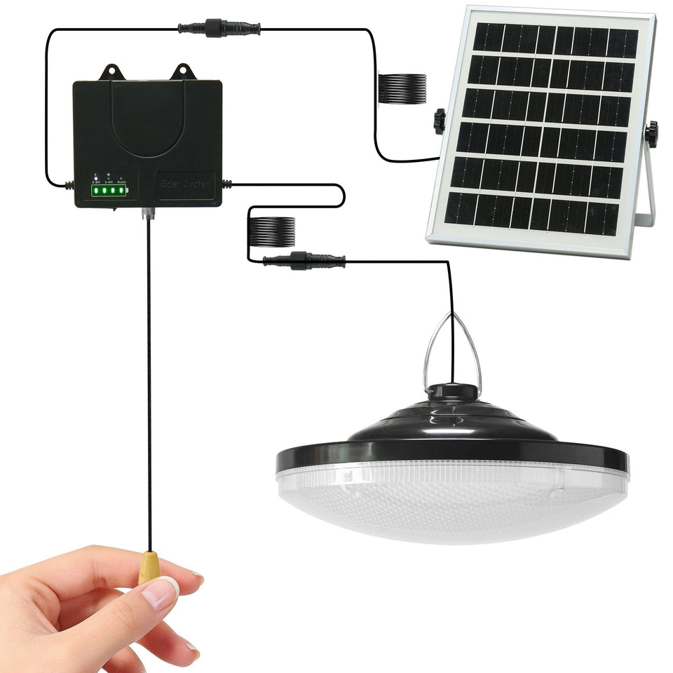 HULPPRE solar shed light with pull string for easy on/off control.