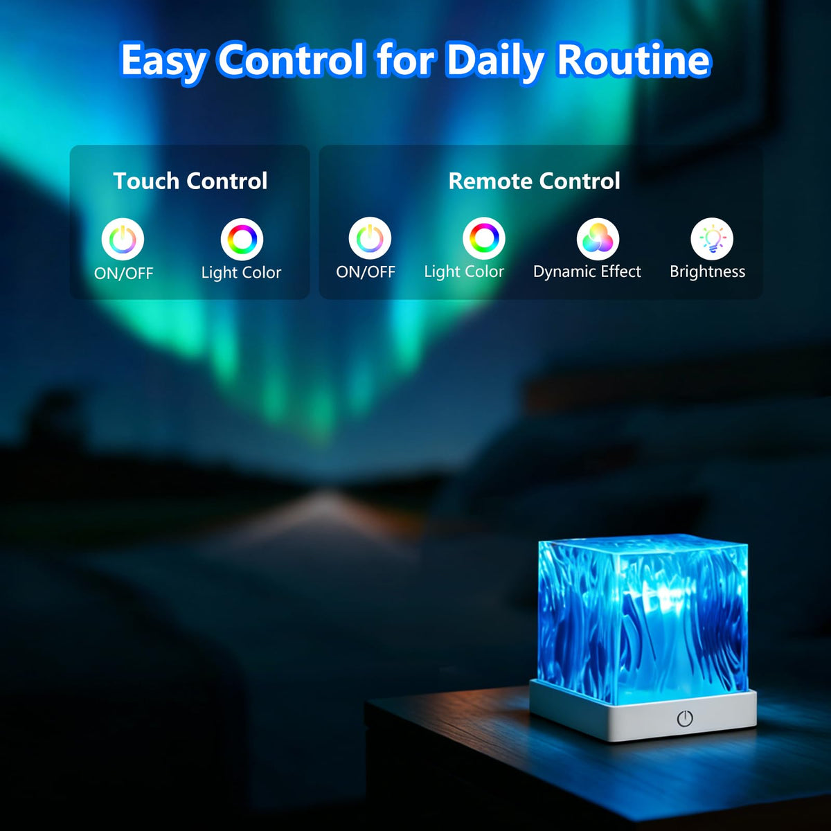 Humiieye 16-color LED effects offer smooth aurora transitions.