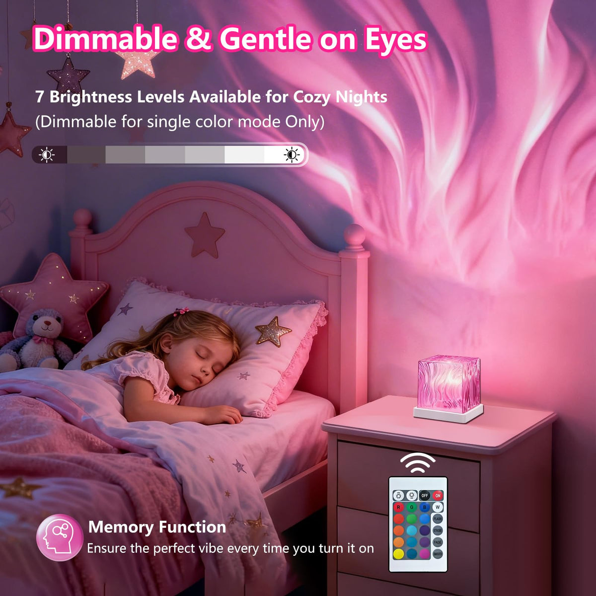 Humiieye battery-operated LED projector brightens spaces with calming visuals.