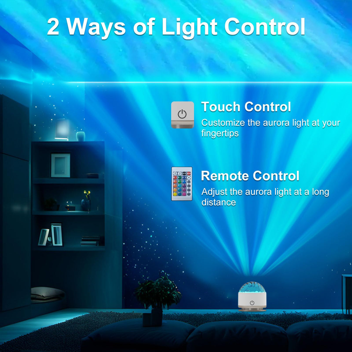 Humiiyeye projector with adjustable brightness for subtle or vivid glow