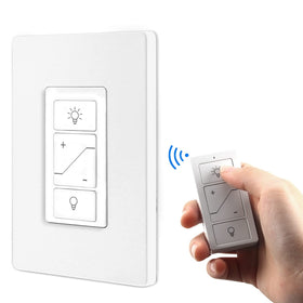 Humpptom Dimmer Switch mounted on wall with sleek dimming control