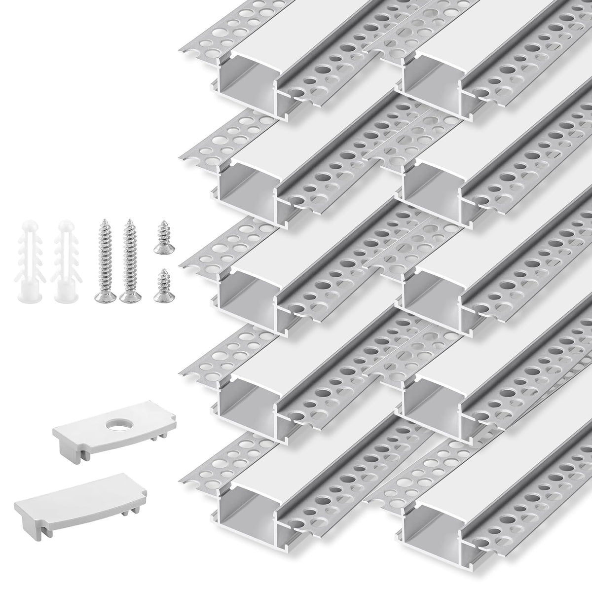 Hunhun 10-pack LED channel cover for recessed lighting in any room.