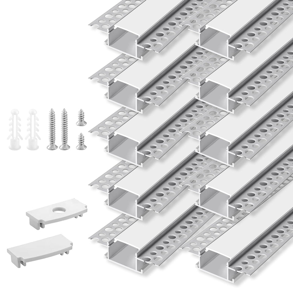 Hunhun 10-pack LED channel cover for recessed lighting in any room.