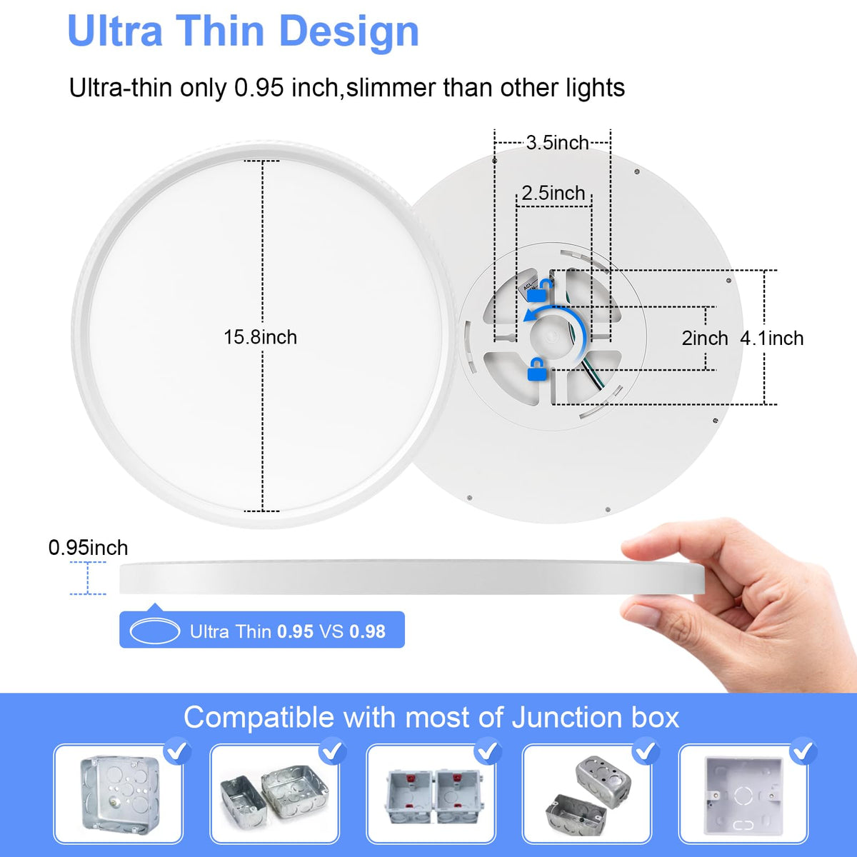 hunhun 2-pack energy-saving design helps reduce electricity usage.