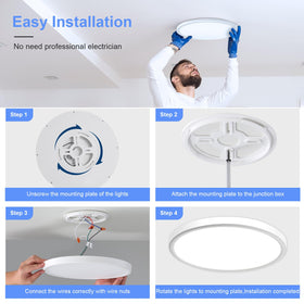 hunhun 2-pack installation example in kitchen and living room for quick mounting.