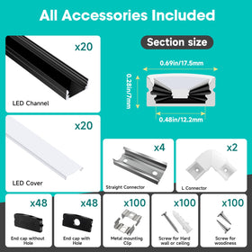 Hunhun 20-pack extension connector for continuous LED runs
