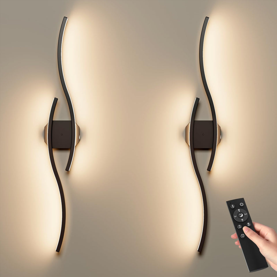 Hunhun battery wall sconce 2-pack for cordless ambient lighting.