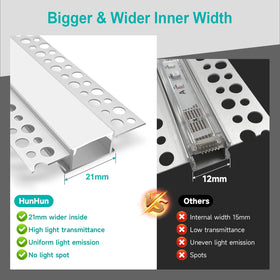 Hunhun clip-in diffuser milky cover softens the light.