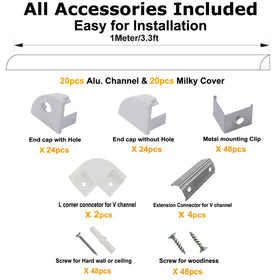 HunHun end cap with hole for easy corner and ceiling installations