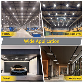 Hunhun ceiling-mount design allows easy installation in garages and warehouses