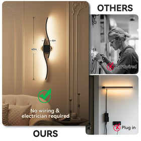 Hunhun modern minimalist sconce enhances any room ambiance.