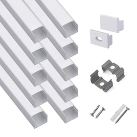 Hunhun plus-size U-channel 2m segment for a clean under-cabinet LED installation.