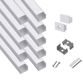 Hunhun plus-size U-channel front view for clean LED strip installations.