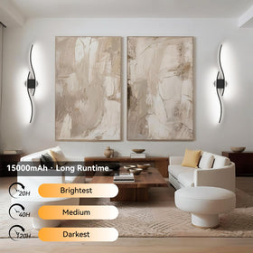 Hunhun rechargeable sconce with USB-C charging for convenience.