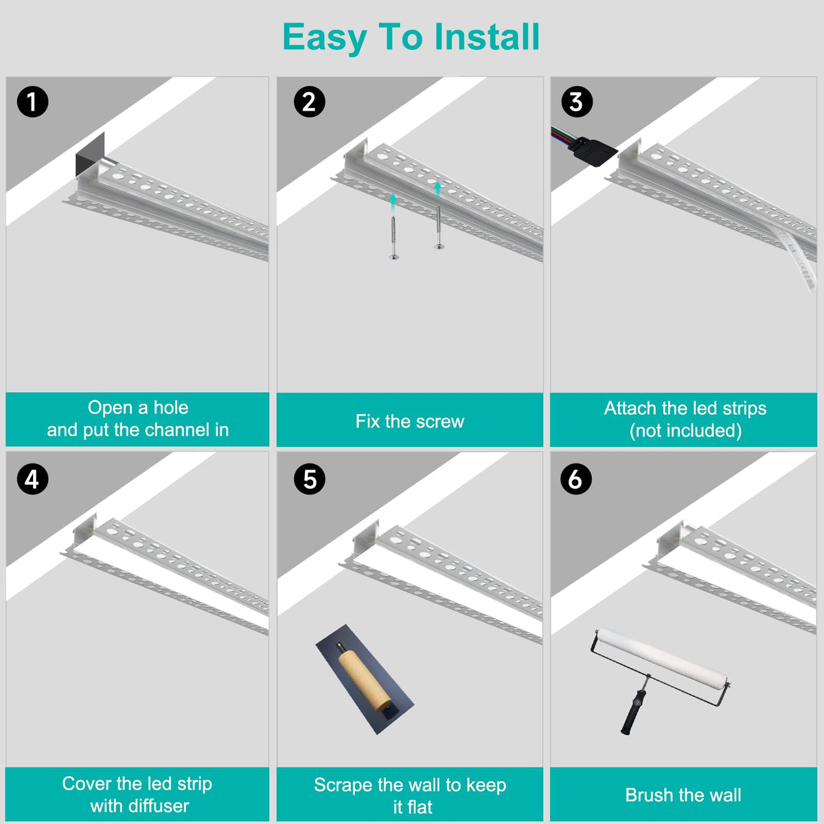 Hunhun under-cabinet kitchen lighting provides ambient task illumination.