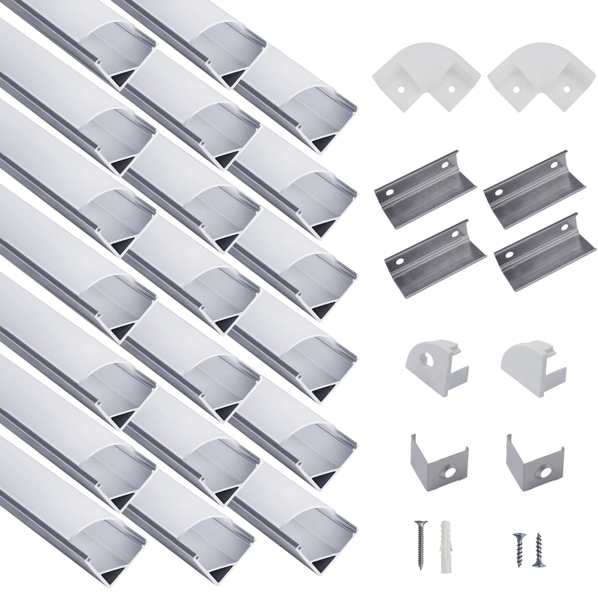 HunHun v-shape LED channel with milky diffuser for diffuse under-cabinet lighting