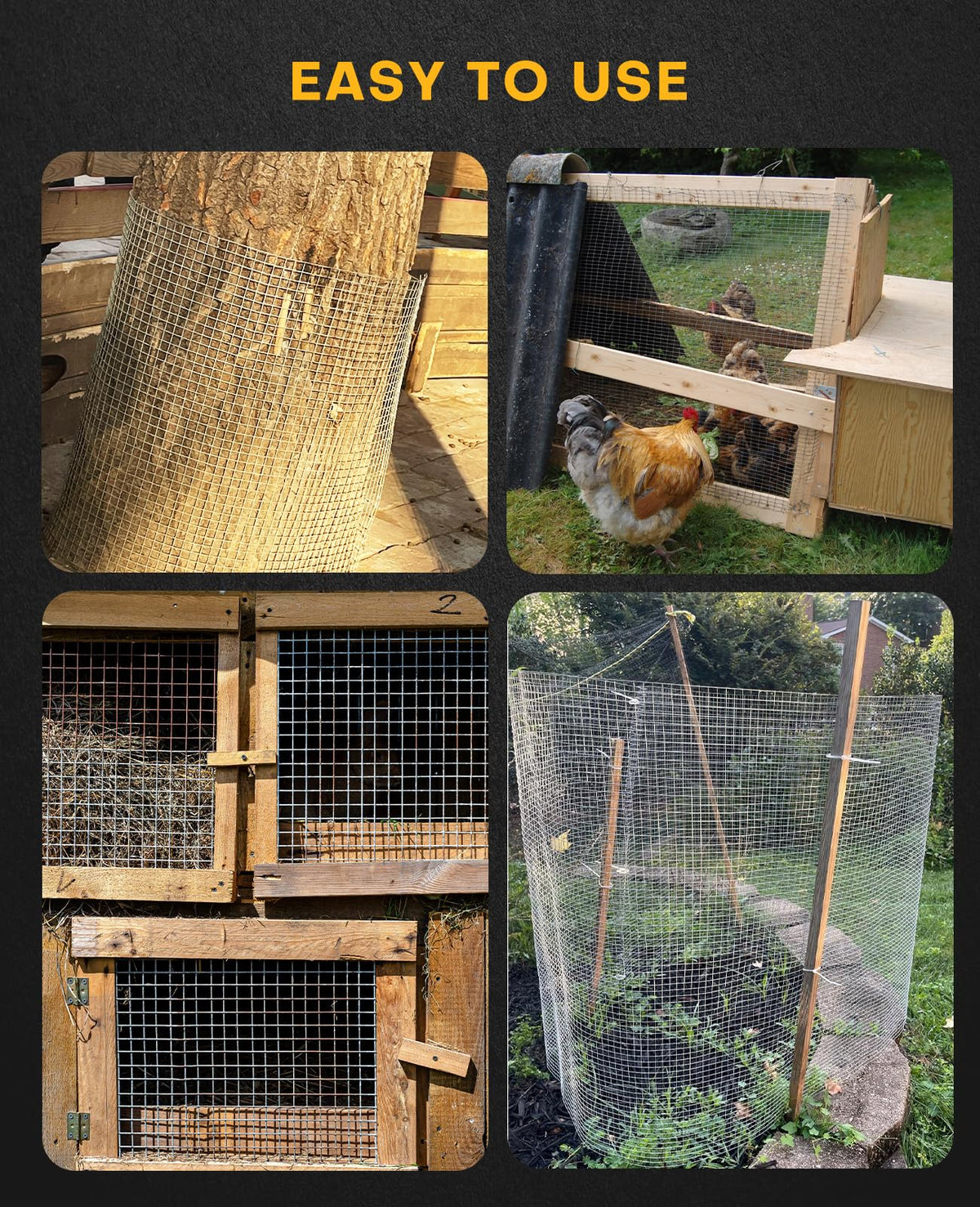 Hunka chicken coop enclosure wire mesh supports secure, predator-aware coop designs.