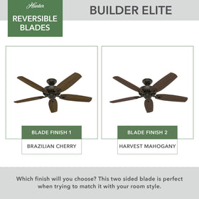 Hunter Builder Elite includes 2-inch downrod for optimal blade height