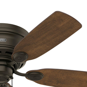 Hunter suitable for bedrooms, living rooms, and kitchens with flush-fit