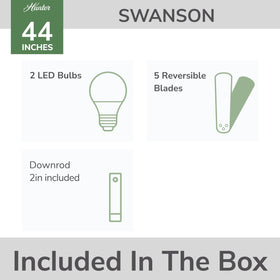 Pull-chain control on a Hunter Swanson fan for easy speed and light adjustments