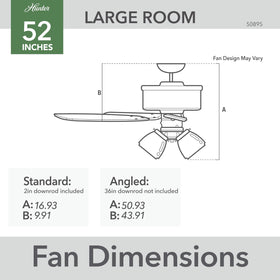 Hunter Swanson three-position mount supports standard, low, or angled installation.