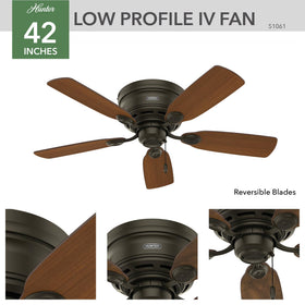 Hunter WhisperWind motor delivers strong airflow with minimal noise