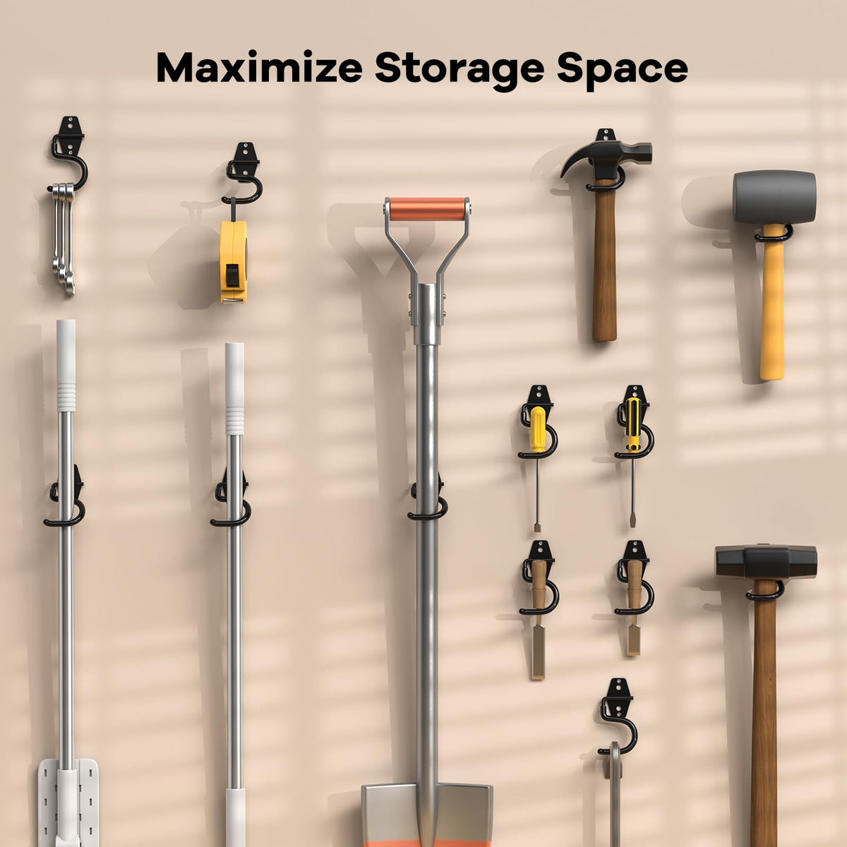 HUPBIPY Easy-installation hook set includes screws for multiple wall types