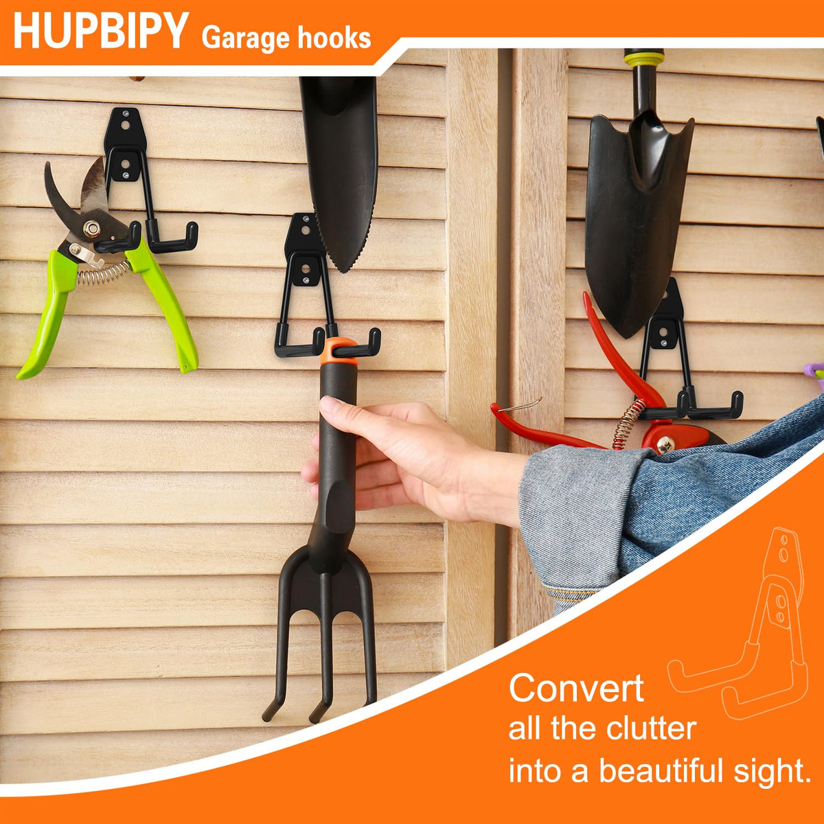 HUPBIPY garage storage system concept showing organized workspace
