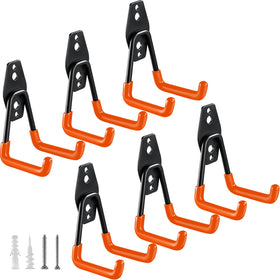HUPBIPY heavy-duty garage hooks on wall mount for tidy storage.