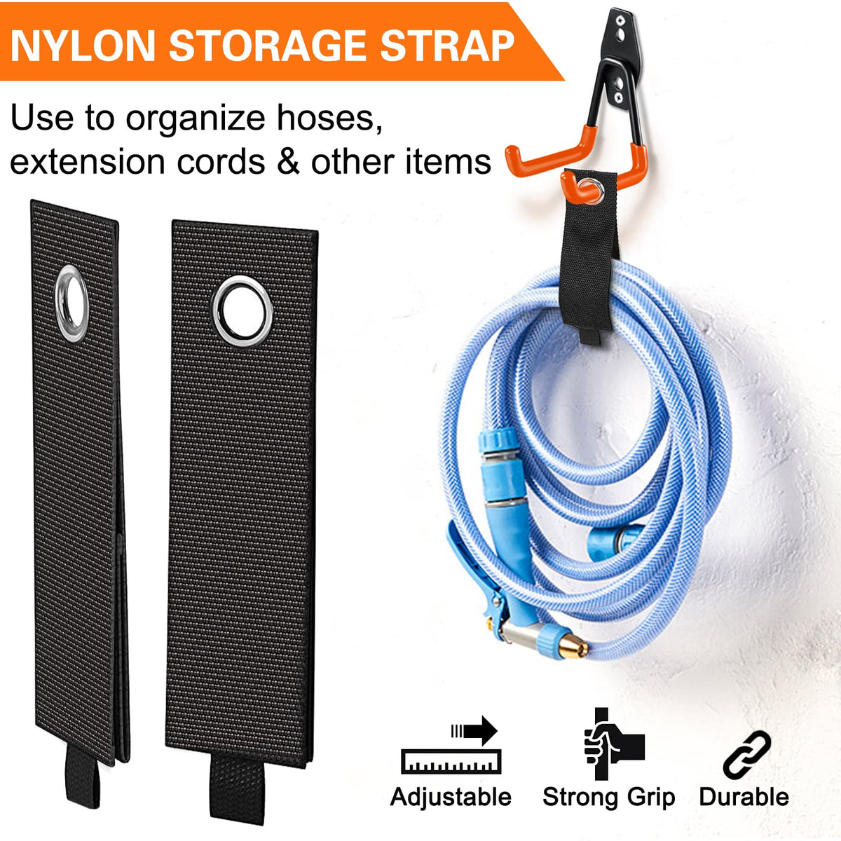 HUPBIPY rubber-coated hook protects surfaces while keeping gear in place.