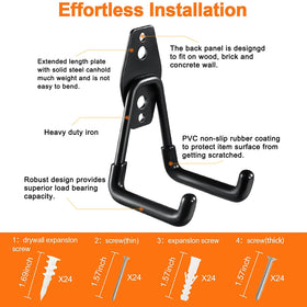 HUPBIPY tubular double-hooks design providing stable support
