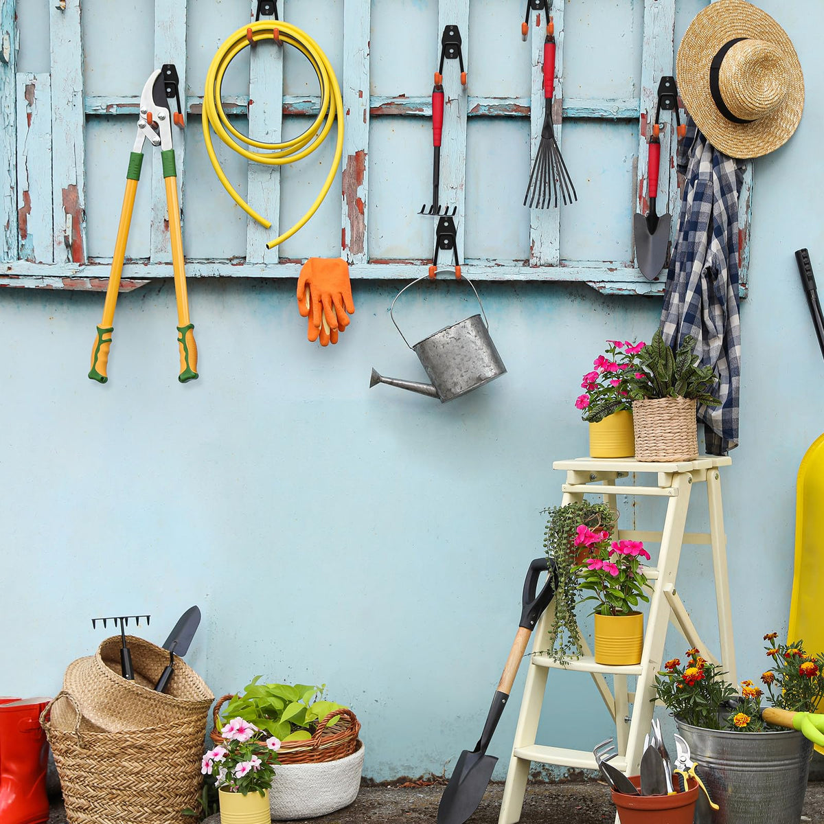 HUPBIPY versatile storage for garage, shed, or basement organization.