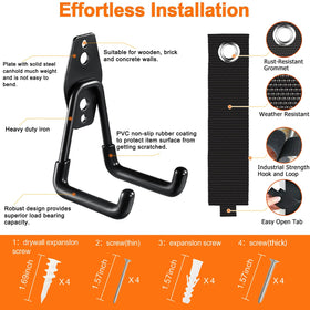 HUPBIPY wall-mounted storage system showing easy installation and versatile mounting options.