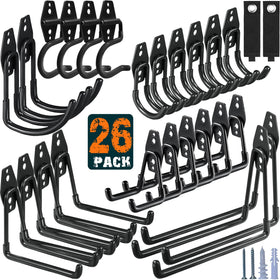 HUPBIPY garage hooks with anti-slip coating keep tools secure and scratch-free.