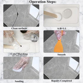 Hupeyna repair finish offers quick, professional-looking results.