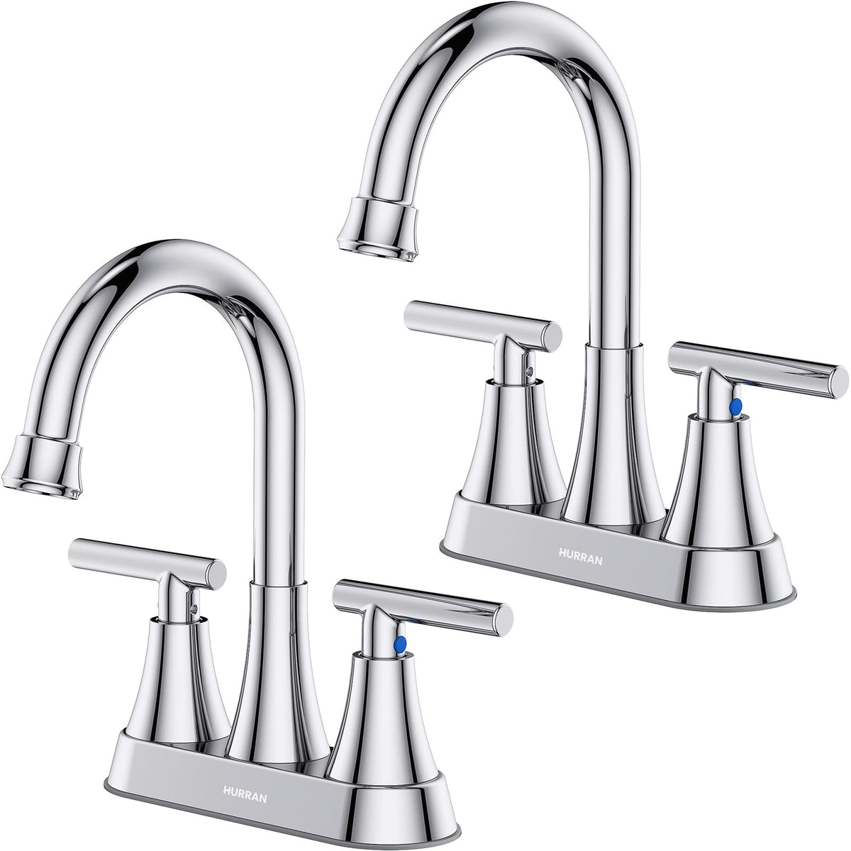 Hurran 4inch chrome faucet spout shows tall arc for extra sink clearance