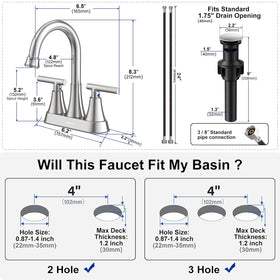Hurran brushed nickel finish faucet adds style and resists fingerprints