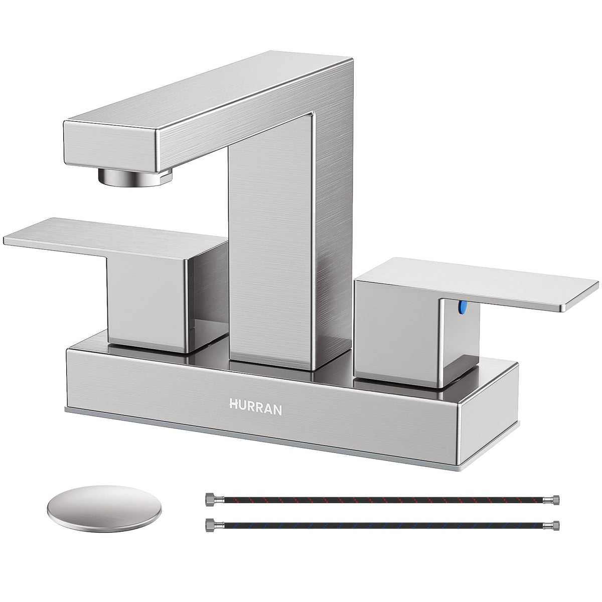 Hurran brushed-nickel spout faucet for daily use and modern style