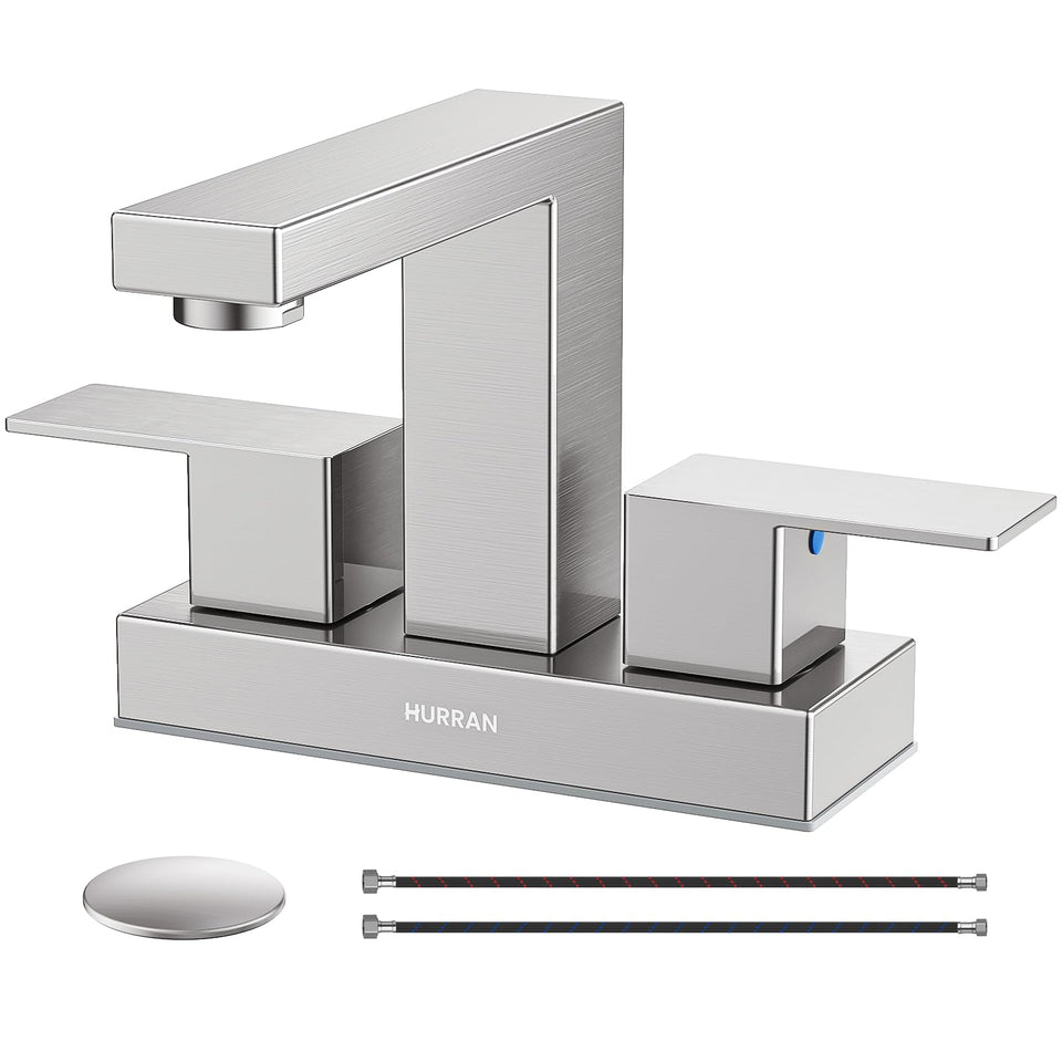 Hurran brushed-nickel spout faucet for daily use and modern style