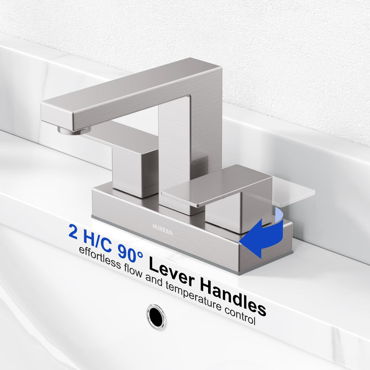 Hurran two-handle control for easy temperature and flow adjustment