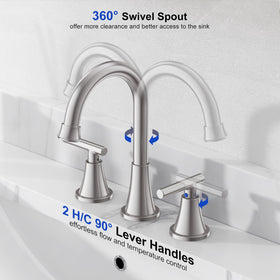 Hurran supply lines included for quick, secure connections during installation