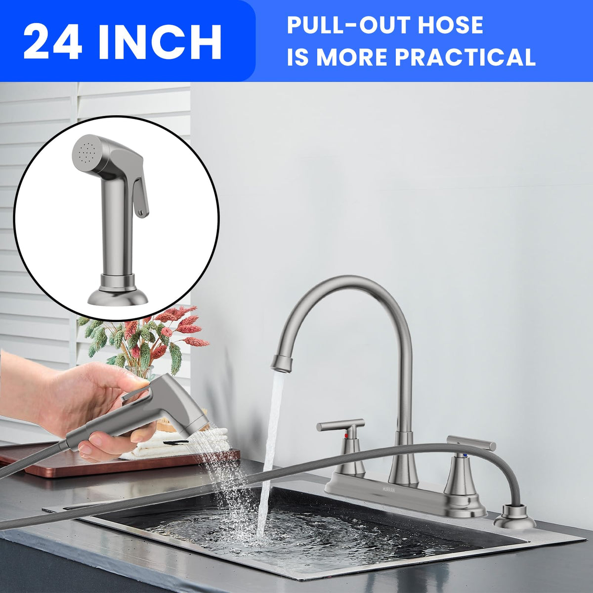 HURRAN SUS304 stainless steel construction resists corrosion