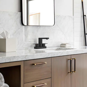 Hurran matte black faucet ideal for RV and compact spaces