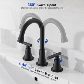 Hurran matte black faucet pop-up drain with overflow