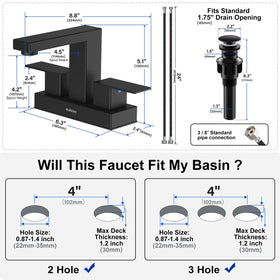 Hurran supply lines included for quick, leak-free installation